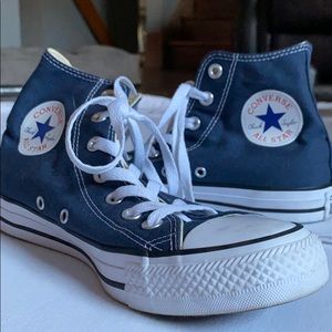 Navy Converse High-Tops